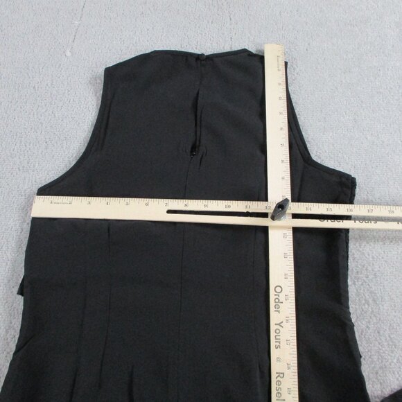 Disturbia Dress Women US 6 UK 10 Black Reflections Black Frill Detail Sleeveless - Picture 7 of 10